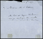N°32 OBL étoile muette + CAD "Paris (60)" (1 nov 70) sur ballon monté pour Constantinople par voie de terre (AFF 80c) avec arrivée 12 nov. RR et TB