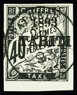 TAXE N°23 40c noir, oblitéré, TB