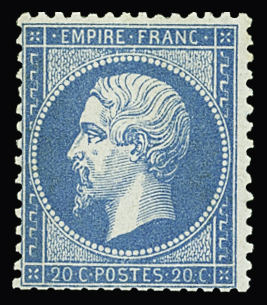 N°22 20c bleu, neuf *, TB