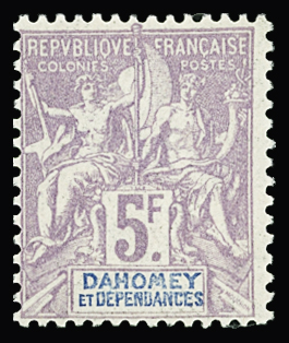 N°17 5f violet sur gris, neuf **, TB