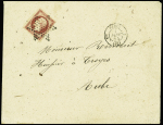 N°18 1f carmin, obl. ETOILE s. Env., càd PARIS (60) 1/1/54, arr. TROYES 1/1, TB/TTB