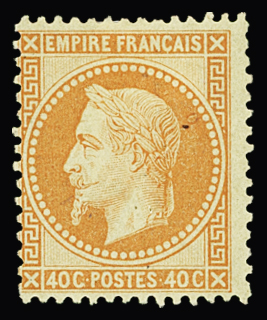 N°31 40c orange, neuf *, forte ch., sinon TB