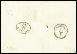 N°34 5k. rouge, BANDE de 3, obl. linéaire SPALATO/COL VAPORE s. LSC, passage SEBENICO 20/8, arr. TRIEST, TB