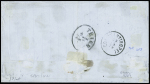 N°4 10sld bleu (2 BANDES de 3) obl. càd SAMSUN 24/10 s. LSC, passage CONSTANTINOPEL 27/10, arr. TRIEST 2/11, TB