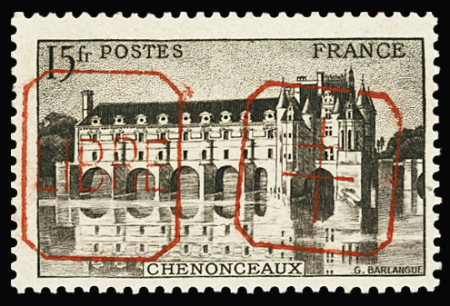 MORNANT N°17C 15f. noir, Chenonceaux, neuf **, TB, signé Mayer