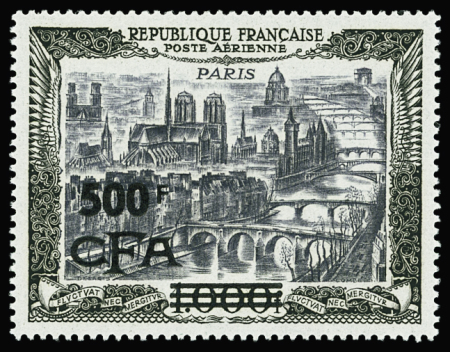 N°51 500f. CFA sur 1000f. Paris, neuf **, TB