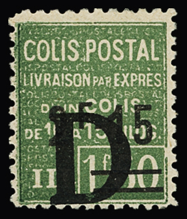N°139 2f15 sur 1f50 vert, surchargé D, neuf *, TB