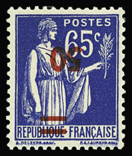 N°479a Paix, 50 s. 65c. outremer, surcharge RENVERSEE, neuf *, TB