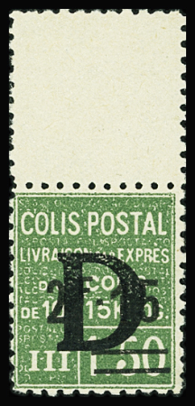 N°139 2f15 sur 1f.50 vert surch. D, bdf, neuf **, TB