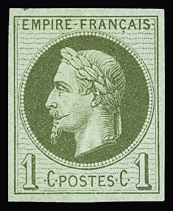 N°25c 1c vert-bronze, impression fine ROTHSCHILD, neuf *, TB