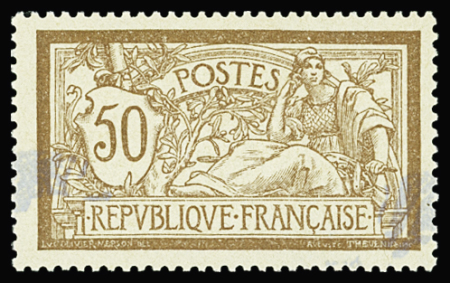 N°120b Merson, 50c. brun et gris, centre TRES DEPLACE, neuf *, quasiment **, TB