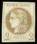 N°40Aa 2c chocolat, R I, très frais, neuf *, TB
