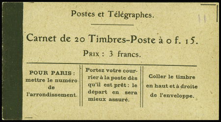 N°130-C1 Semeuse Lignée, 15c. vert-olive, n°130d, T V, Papier GC, texte sur couv., TB