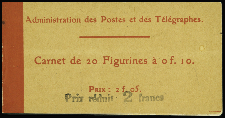 N°135-C2 Semeuse Chiffres Maigres, 10c. rouge, n°135c, T III, Prix réduit 2 francs, TB