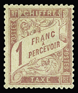 N°39 1f rose sur paille, neuf *, TB