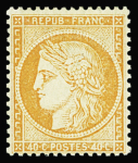 N°38 40c orange, bien centré, neuf *, quasiment **, TB