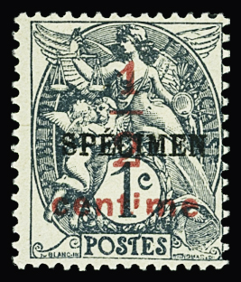N°157-CI 4  Blanc, 1/2c. sur 1c. ardoise, surch. SPECIMEN, neuf *,TB