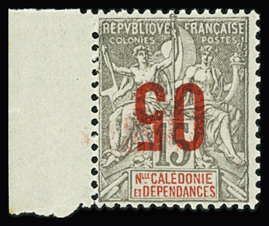 N°105a 05 s. 15c. gris, surcharge RENVERSEE, bdf, neuf **, TB. Signé JF.Brun
