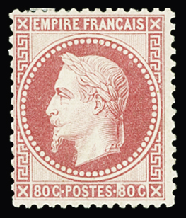 N°32 80c rose, neuf *, ch. un peu forte, sinon TB
