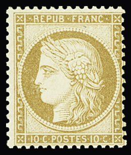 N°36a 10c bistre-brun, neuf *, ch. légère, TB. C