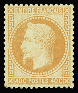 N°31 40c orange, neuf *, très lég. adh. s. la gomme mais bien centré et TB
