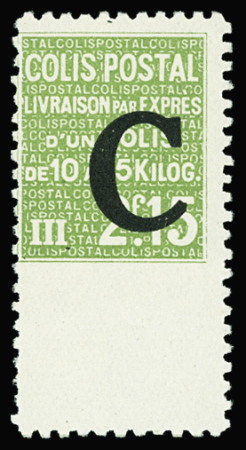 N°115 C sur 2f15 vert, variété dentelé 3 COTES, neuf *, TB (Maury 103a)