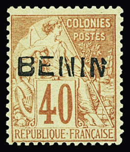N°11 40c. rouge-orange, surch. T II, "N" final cassé, neuf *, TB, cote Maury