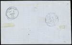 N°43A et 44B, 10c. bistre R I (2 ex. dont l'un entamé), 20c. bleu T I R II (3), obl. GC 3850 s. LAC, càd T16 St SAVINIEN 6/1/71, affrt exceptionnel et