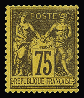 N°99 75c violet sur orange, neuf *, inf. ch., TB