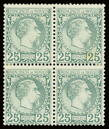 N°6 25c vert, bloc de 4, neuf *, très frais, TB