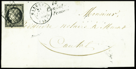 N°3 OBL grille + T15 "Marcenat (14)" (1850) + curs