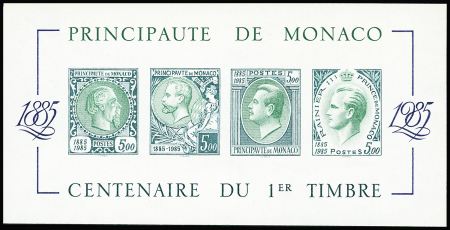 BLOC-FEUILLET N°33b et 33c, en vert et en violet,