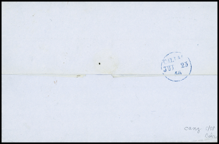 N°13A 10c bistre et n°14A 20c bleu, obl. PC 1495 (Le