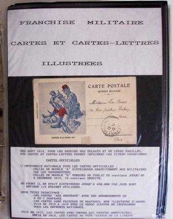 1914-1918, 4 Classeurs de Bureau contenant une collection
