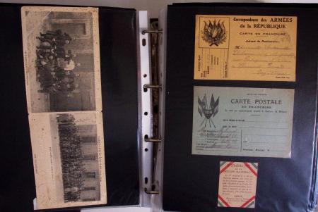 1914-1918, 4 Classeurs de Bureau contenant une collection