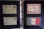 1914-1918, 4 Classeurs de Bureau contenant une collection