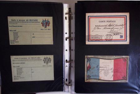 1914-1918, 4 Classeurs de Bureau contenant une collection