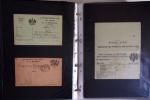 1914-1918, 4 Classeurs de Bureau contenant une collection