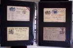1914-1918, 4 Classeurs de Bureau contenant une collection