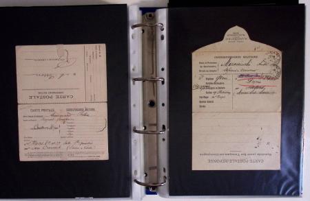 1914-1918, 4 Classeurs de Bureau contenant une collection