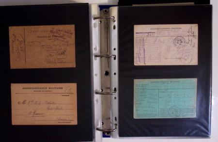 1914-1918, 4 Classeurs de Bureau contenant une collection
