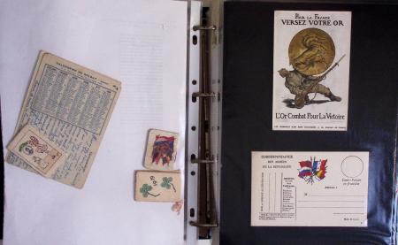 1914-1918, 4 Classeurs de Bureau contenant une collection