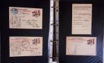 1914-1918, 4 Classeurs de Bureau contenant une collection
