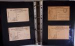 1914-1918, 4 Classeurs de Bureau contenant une collection