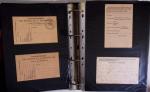 1914-1918, 4 Classeurs de Bureau contenant une collection