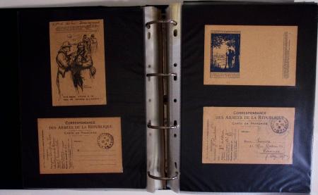 1914-1918, 4 Classeurs de Bureau contenant une collection