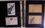 1914-1918, 4 Classeurs de Bureau contenant une collection