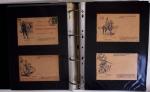 1914-1918, 4 Classeurs de Bureau contenant une collection