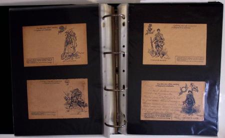1914-1918, 4 Classeurs de Bureau contenant une collection