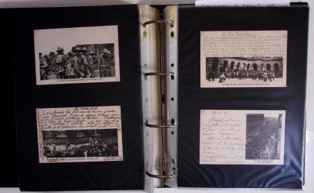 1914-1918, 4 Classeurs de Bureau contenant une collection